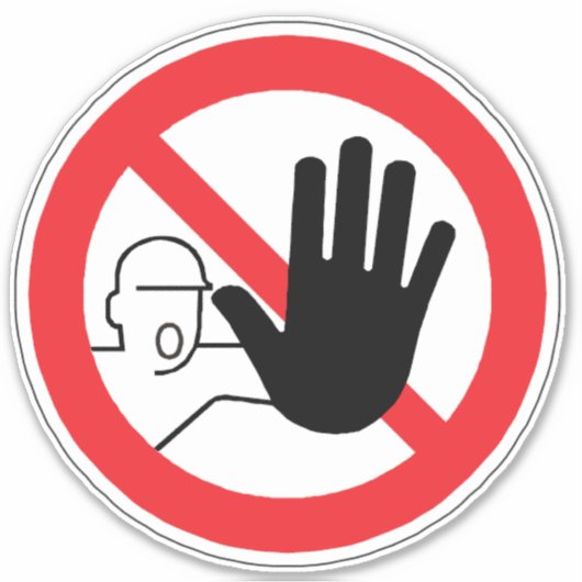 不正アクセス者ラベルのアクセスなし シール (正面)