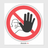 不正アクセス者ラベルのアクセスなし シール (シート)