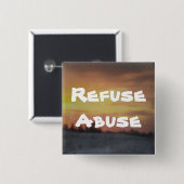 不正使用ボタンを拒否する 缶バッジ (正面&裏面)