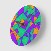 不正利用 – Ken Gage抽象芸術 ラウンド壁時計 (傾斜)