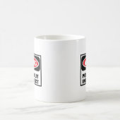 不正確なマグを行政上警告すること コーヒーマグカップ (中央)