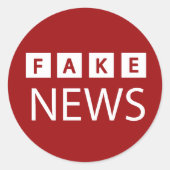 不正確な行政上擬似ニュースのロゴ ラウンドシール (正面)