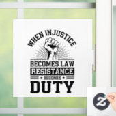 不正義が法律に違反して義務を負う ウィンドウサイン (ホーム)