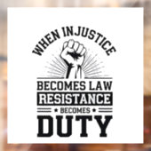 不正義が法律に違反して義務を負う ウィンドウサイン (シート2)