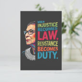 不正義が法律に違反して義務を負う サンキューカード (スタンド正面)