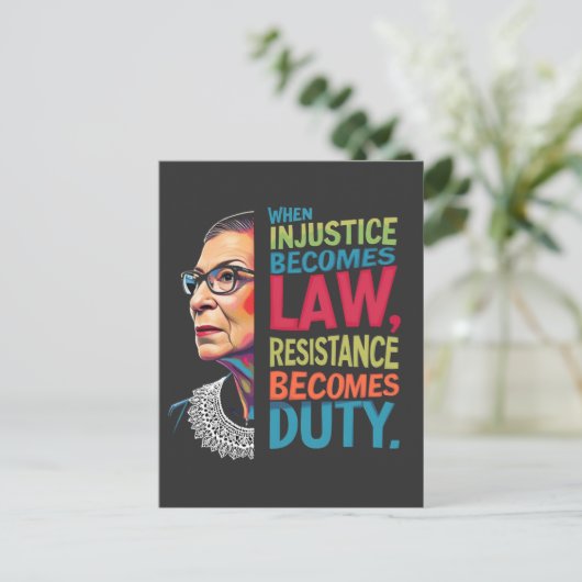 不正義が法律に違反して義務を負う シーズンポストカード (スタンド正面)