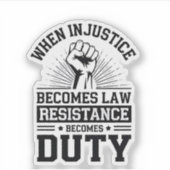 不正義が法律に違反して義務を負う シール (正面)