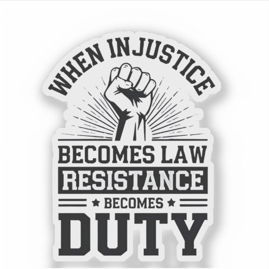 不正義が法律に違反して義務を負う シール (正面)