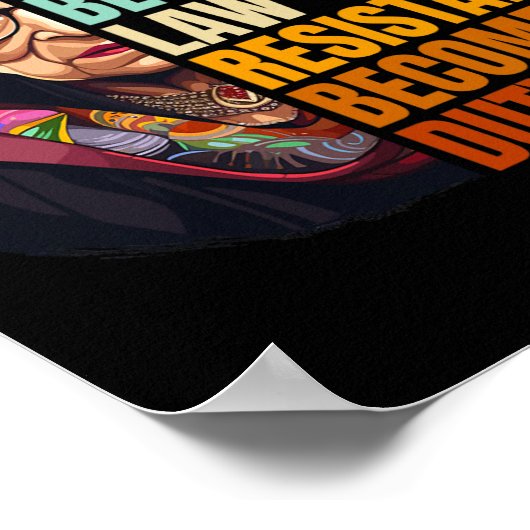 不正義が法律に違反して義務を負う ポスター (角)