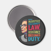 不正義が法律に違反して義務を負う マグネット (正面/裏面)