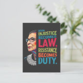 不正義が法律に違反して義務を負う 案内ポストカード (スタンド正面)