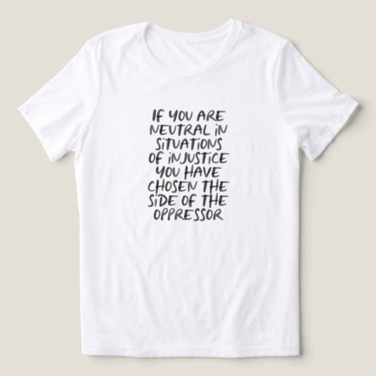 不正義の政治ファッション トライブレンドＴシャツ (デザイン正面)