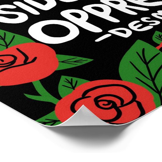 不正義デズモンドツツ引用文パレスチナ国旗 ポスター (角)