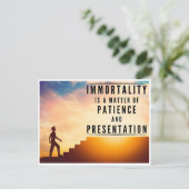 不死の忍耐感動的- ポストカード (スタンド正面)