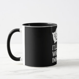 不死の時は寝る マグカップ