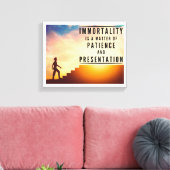 不死は忍耐とプレゼンテーション キャンバスプリント (インサイチュ (リビング))