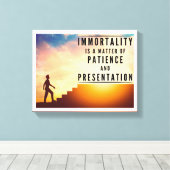 不死は忍耐とプレゼンテーション キャンバスプリント (インサイチュ (ウッドフロア))