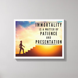 不死は忍耐とプレゼンテーション キャンバスプリント