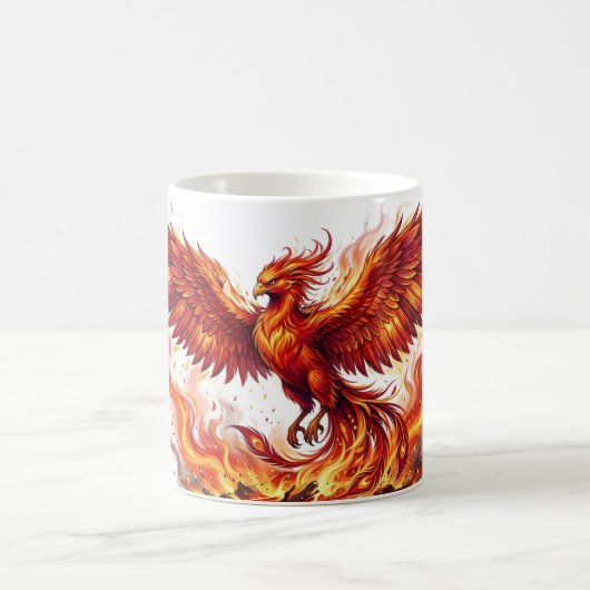 不死鳥の再起 コーヒーマグ コーヒーマグカップ (中央)