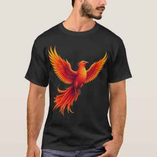 不死鳥の復活 – 再生と力のデザイン Tシャツ