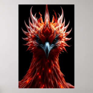 🔥 不死鳥の復活 - 壮麗な火の鳥の幻想芸術 ポスター