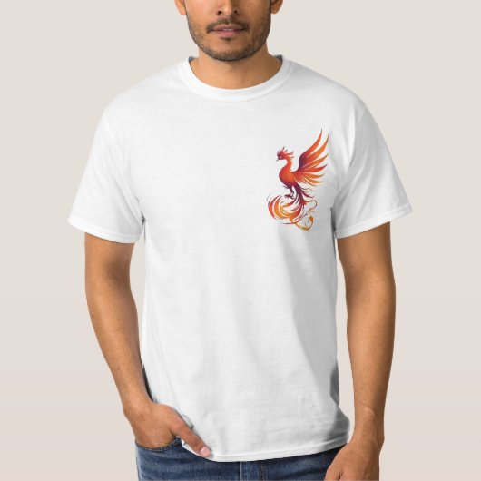 不死鳥の復活 – 強さと再生の象徴 Tシャツ (正面)