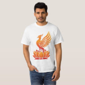 不死鳥の復活 – 強さと再生の象徴 Tシャツ (正面フル)