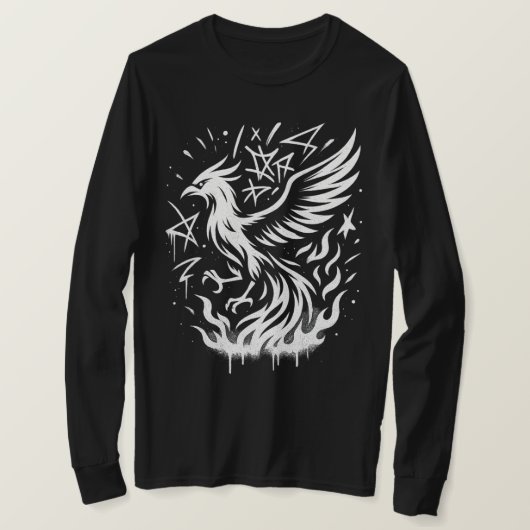 不死鳥の昇華: 侍の炎 Tシャツ (デザイン正面)