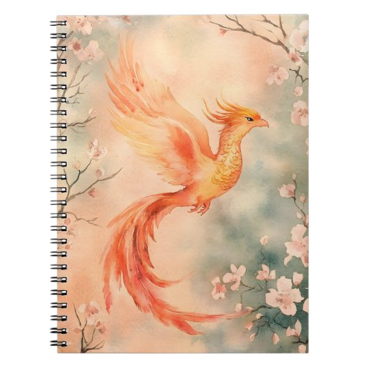 不死鳥の水彩画 ノートブック (正面)