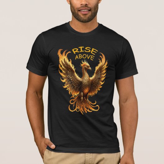 不死鳥の炎を超えて 神話の鳥 Tシャツ (正面)