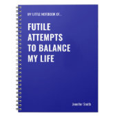 不毛な引用文の均衡を試おもしろいみる ノートブック (正面)