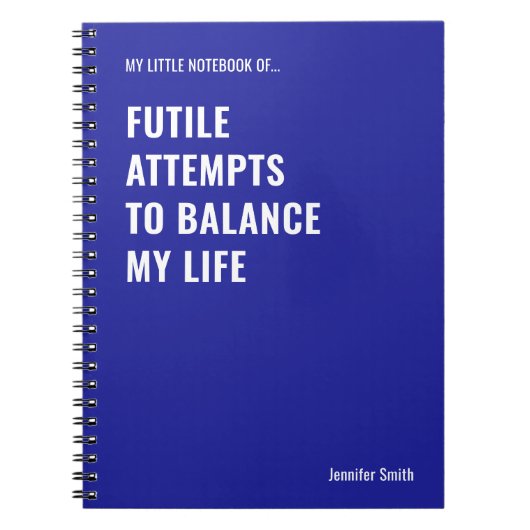 不毛な引用文の均衡を試おもしろいみる ノートブック (正面)