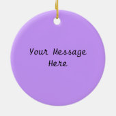 不毛の枝に黒いカラスのシルエット紫 セラミックオーナメント (裏面)