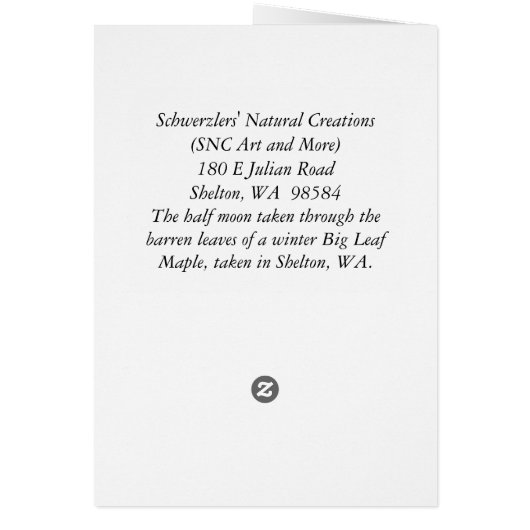 不毛の枝を通る半月 (裏面)