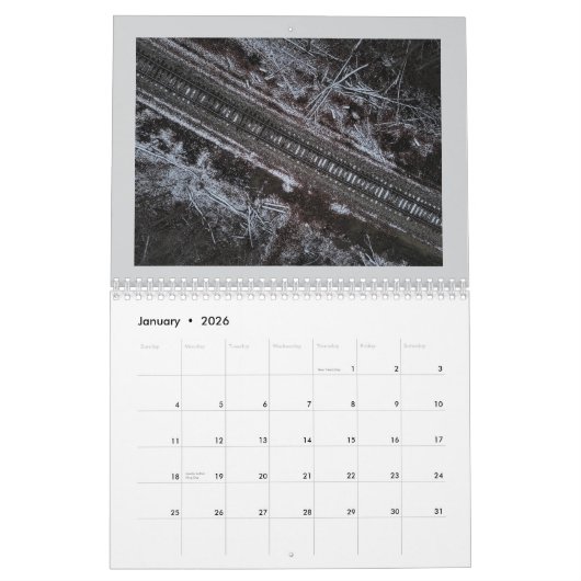 不毛美しい カレンダー (1月 2026)