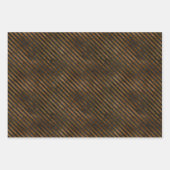 不気味おもしろいハロウィンスカルスパイダーとストライプ ラッピングペーパーシート (正面)