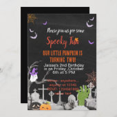 不気味おもしろいハロウィンテーマ特殊パーティー 招待状 (正面/裏面)