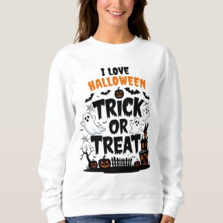 不気味おもしろいハロウィーンのお菓子! スウェットシャツ