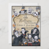 不気味おもしろいハローウィンパーティ招待状 招待状 (正面)