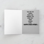 不気味おもしろいホラー結婚おめでとうグリーティングカード カード (内部)