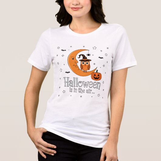 不気味おもしろい：ハロウィン魔法が空気を満たす トライブレンドＴシャツ (正面)
