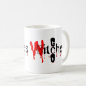不気味おもしろい: 「魔女を動かす」ハロウィン🧙 ♀️🎃 コーヒーマグカップ (正面右)