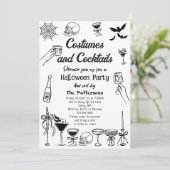 不気味おもしろいScribblesハロウィーンカクテルパーティー 招待状 (スタンド正面)