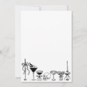 不気味おもしろいScribblesハロウィーンカクテルパーティー 招待状 (裏面)