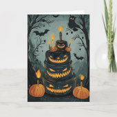 不気味お誕生日ケーキ カード (正面)