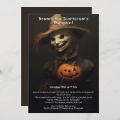 不気味かかしハローウィンパーティ招待状 招待状 (正面/裏面)