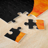 不気味かぼちゃとこうもりイラストレーション ジグソーパズル (側面)