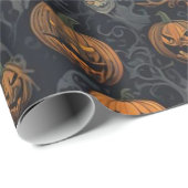 不気味かぼちゃと怖い幽霊 ラッピングペーパー (ロールコーナー)