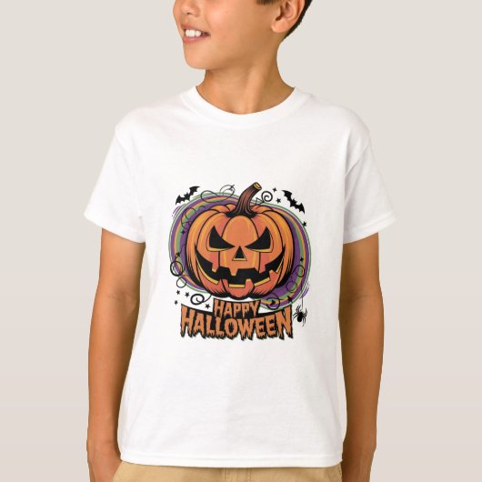 不気味かぼちゃハロウィンTシャツ Tシャツ (正面)