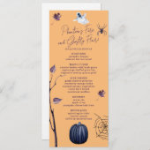 不気味かぼちゃ蜘蛛ウェブ秋幽霊ハロウィーン メニュー (正面/裏面)